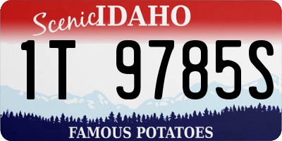 ID license plate 1T9785S