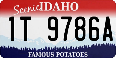 ID license plate 1T9786A
