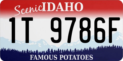 ID license plate 1T9786F