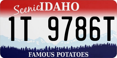 ID license plate 1T9786T