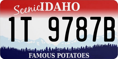 ID license plate 1T9787B