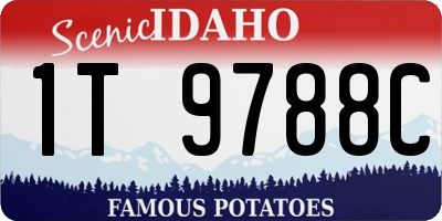 ID license plate 1T9788C