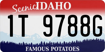 ID license plate 1T9788G