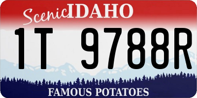 ID license plate 1T9788R