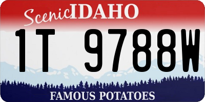 ID license plate 1T9788W