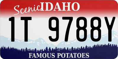 ID license plate 1T9788Y