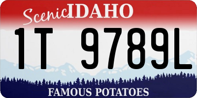 ID license plate 1T9789L