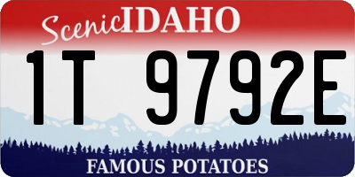 ID license plate 1T9792E