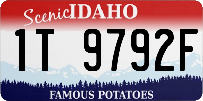ID license plate 1T9792F