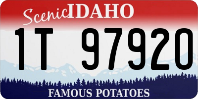 ID license plate 1T9792O