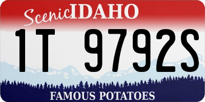ID license plate 1T9792S