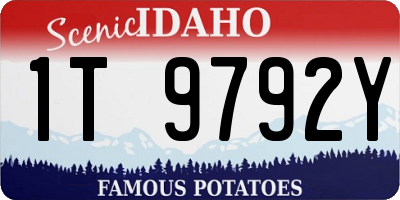 ID license plate 1T9792Y