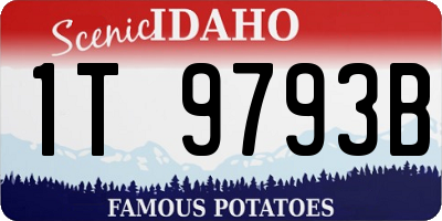 ID license plate 1T9793B