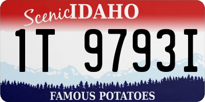 ID license plate 1T9793I