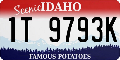 ID license plate 1T9793K