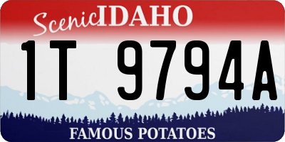 ID license plate 1T9794A