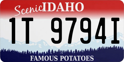 ID license plate 1T9794I