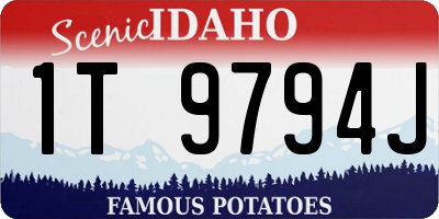 ID license plate 1T9794J