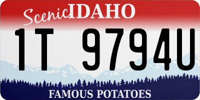 ID license plate 1T9794U