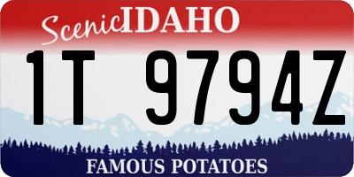 ID license plate 1T9794Z