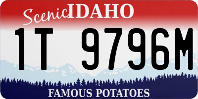 ID license plate 1T9796M