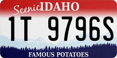 ID license plate 1T9796S