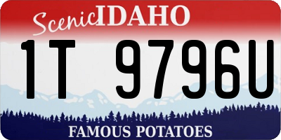 ID license plate 1T9796U