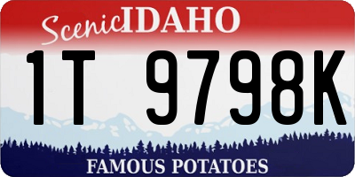 ID license plate 1T9798K
