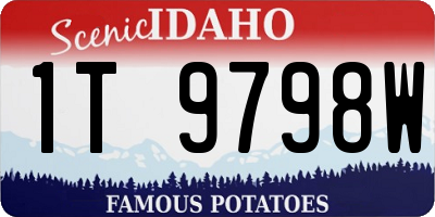 ID license plate 1T9798W