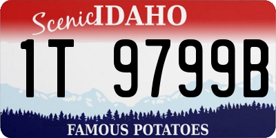 ID license plate 1T9799B