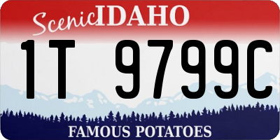 ID license plate 1T9799C