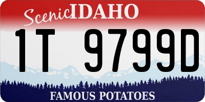 ID license plate 1T9799D