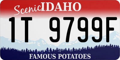ID license plate 1T9799F