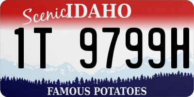 ID license plate 1T9799H