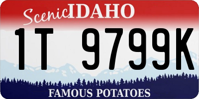 ID license plate 1T9799K