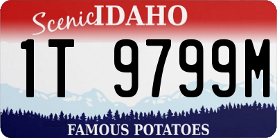 ID license plate 1T9799M