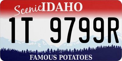 ID license plate 1T9799R