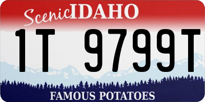 ID license plate 1T9799T