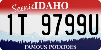 ID license plate 1T9799U