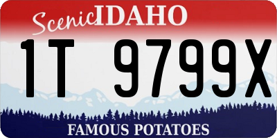 ID license plate 1T9799X