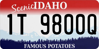 ID license plate 1T9800Q