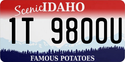 ID license plate 1T9800U