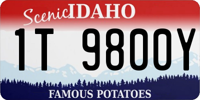 ID license plate 1T9800Y