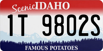 ID license plate 1T9802S
