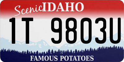 ID license plate 1T9803U