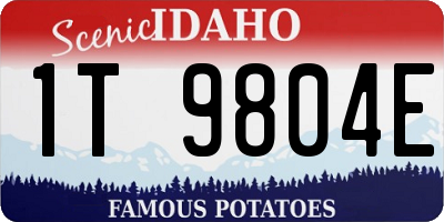 ID license plate 1T9804E