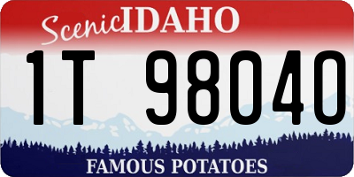 ID license plate 1T9804O