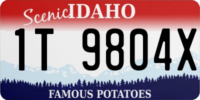 ID license plate 1T9804X