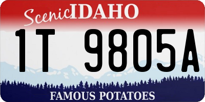 ID license plate 1T9805A