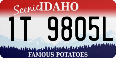 ID license plate 1T9805L